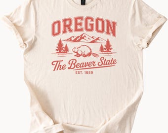 オレゴン州ビーバー州グラフィックTシャツ パシフィック・ノースウェストTシャツ