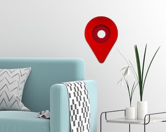 Location GPS Pin Marker Wall Art for Any Room