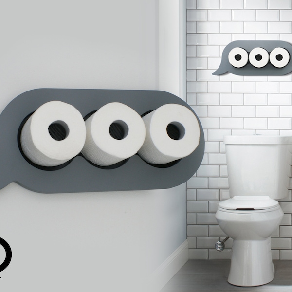 Texting Bathroom Wall Art and Storage