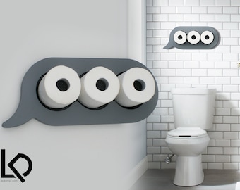 Texting Bubble Bathroom Wall Art and Storage