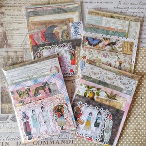 Busta di Ephemera, adesivi, adesivi floreali, carta, per Junk Journal, journaling, scrapbooking, Happy Mail, collage, mix sorpresa.