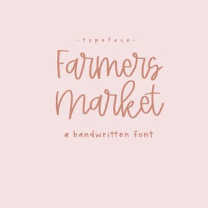 Farmers Market, een handgeschreven lettertype