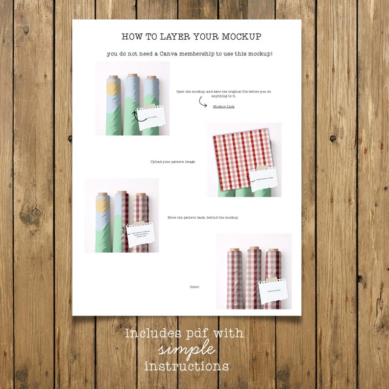 Fabric Mockup Canva image 5
