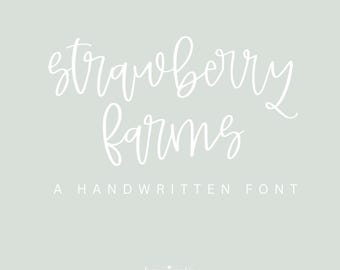 Strawberry Farms, a handwritten script font