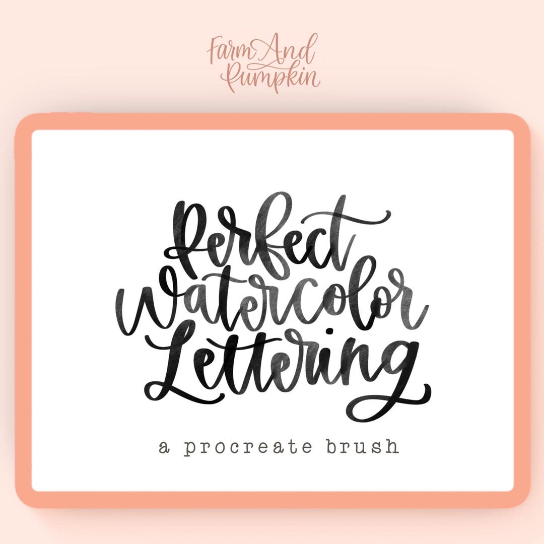 Perfect Watercolor Lettering, a Procreate Lettering Brush - Etsy