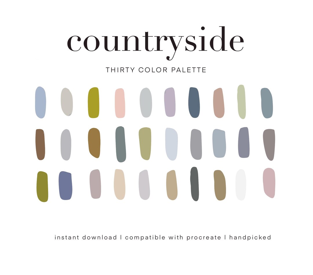 Countryside Color Palette-procreate - Etsy