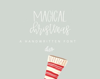 Magical Christmas, a handwritten font duo