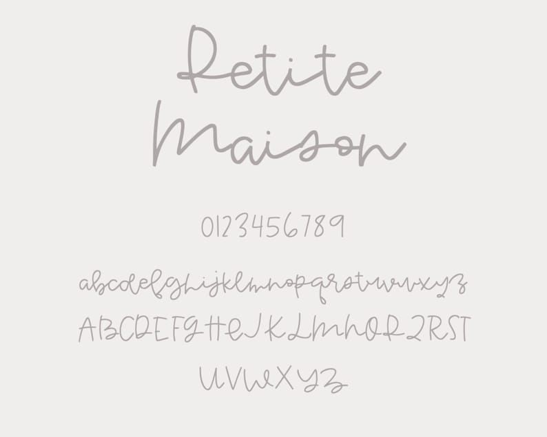 Petite Maison-a Handwritten Script Font - Etsy