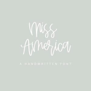 Miss America, a handwritten script font