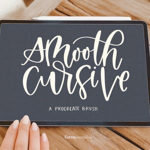 Smooth Cursive,  a Procreate Brush