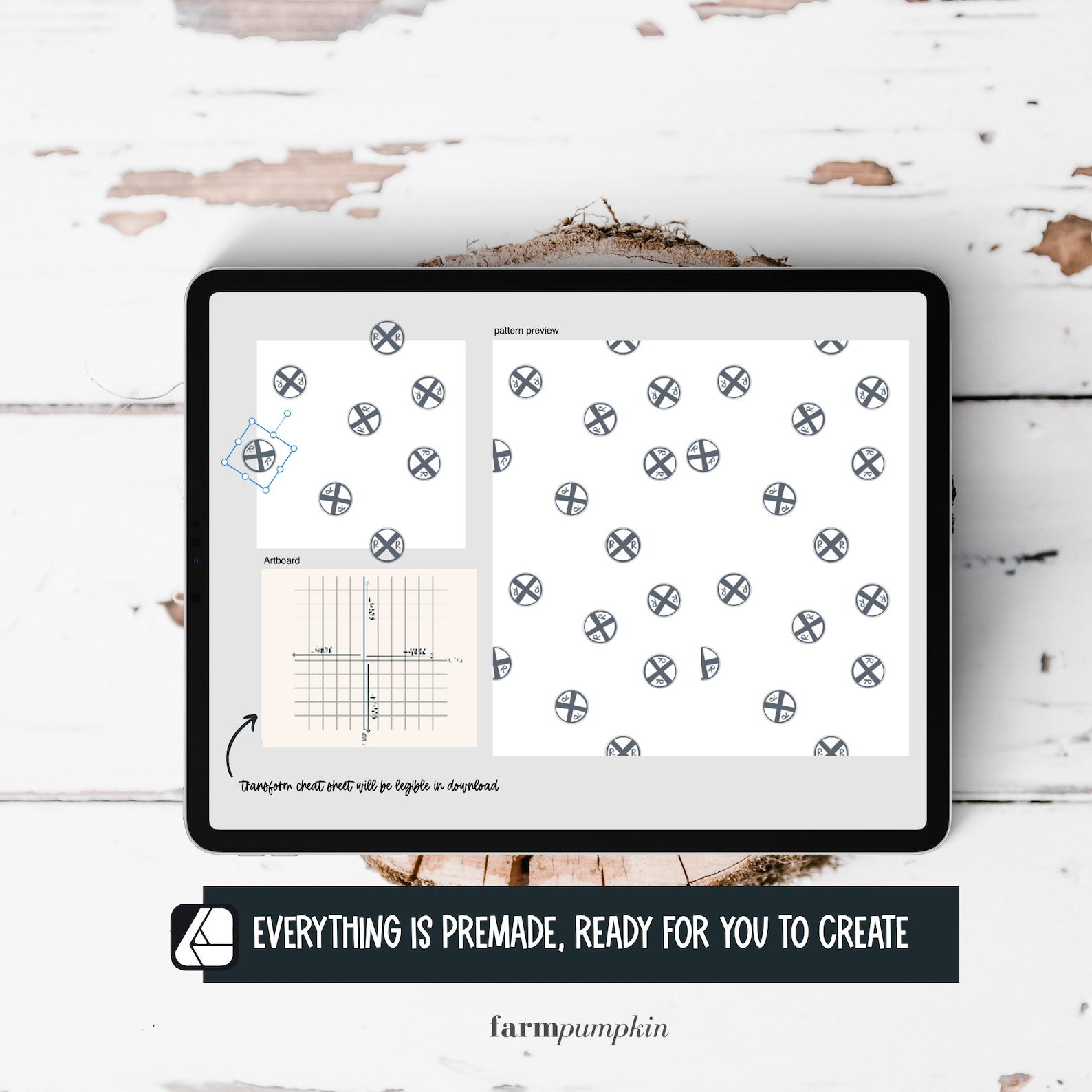 Affinity Designer Pattern Design Template With Pattern Preview - Etsy