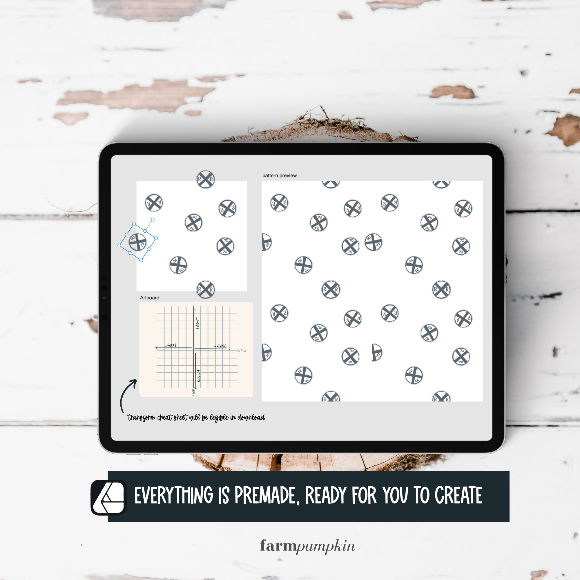 Affinity Designer Pattern Design Template With Pattern Preview - Etsy