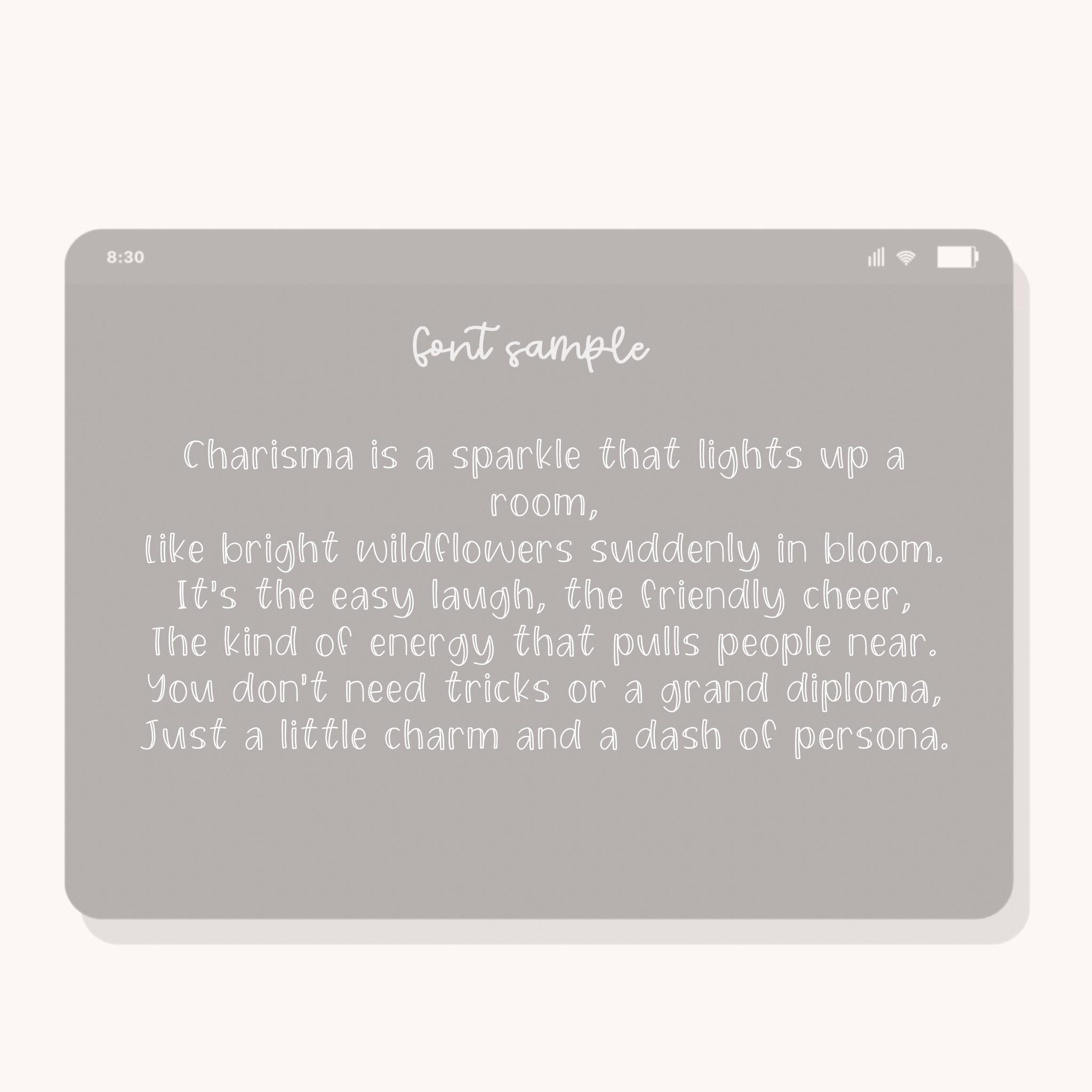 Charisma – A Playful Handwritten Font - Etsy