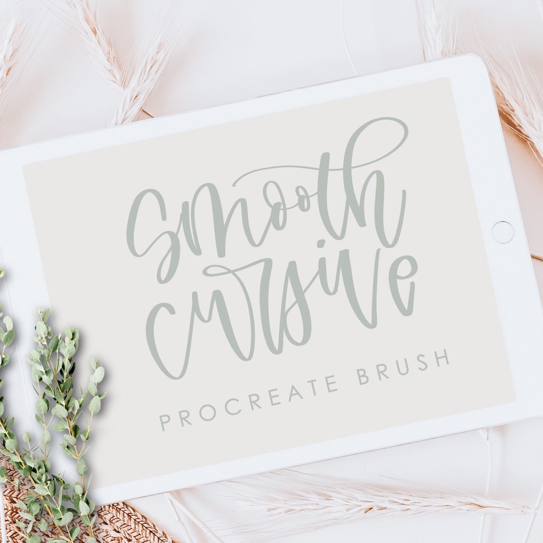Smooth Cursive, a Procreate Brush - Etsy