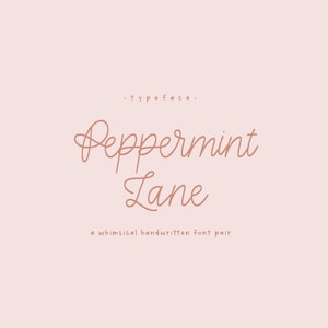 Peppermint Lane, a handwritten font