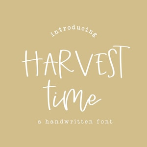 Harvest Time, a handwritten script font