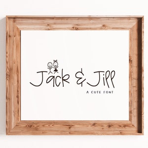 Jack & Jill, a cute font