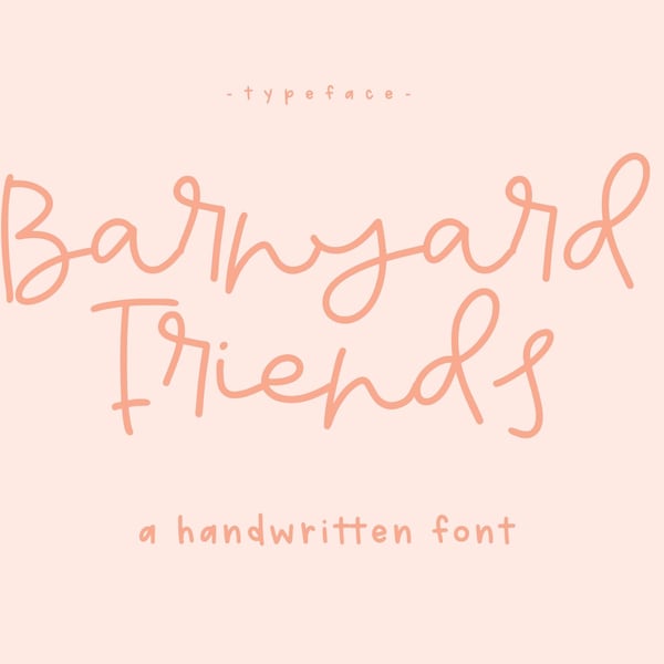 Barnyard Friends, a handwritten font