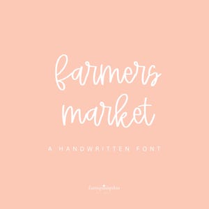 Farmers Market, a handwritten script font