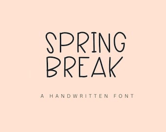 Spring Break-a simple font