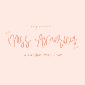 Miss America, une police manuscrite