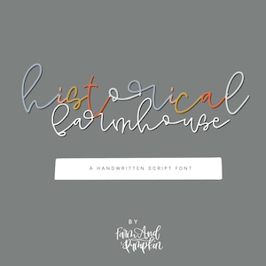 Historical Farmhouse, a handwritten script font