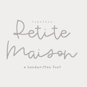 Petite Maison-a handwritten script font