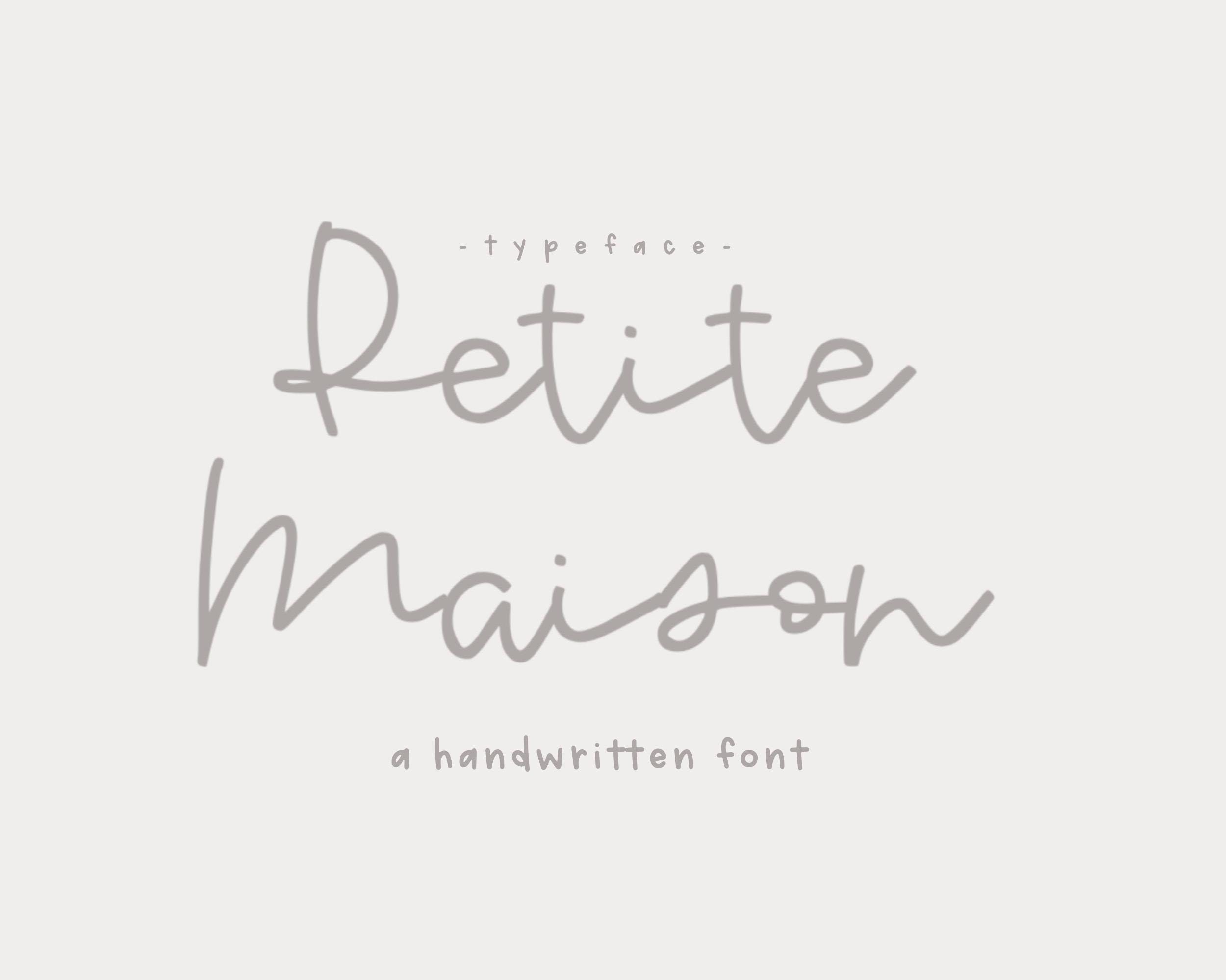 Petite Maison-a Handwritten Script Font - Etsy