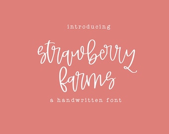 Strawberry Farms, a handwritten script font