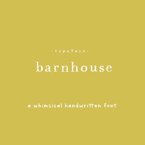 Barnhouse, a handwritten serif font