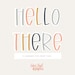 Hello There, a Handwritten Print Font - Etsy