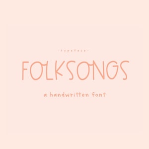 Folksongs, a handwritten font
