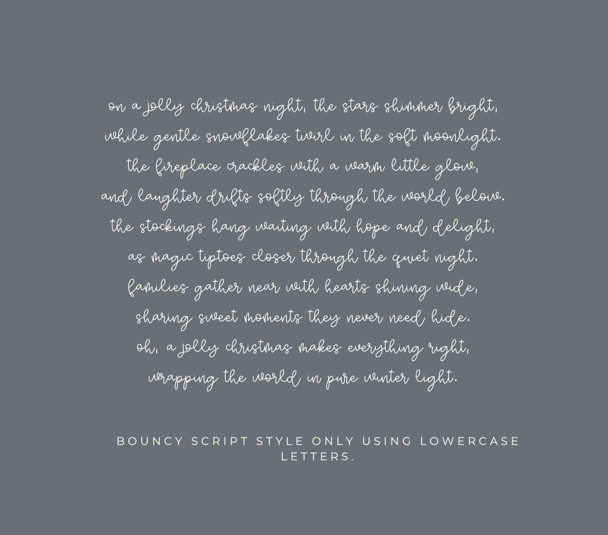 Jolly Christmas Script Jolly Christmas, a Modern Script Handwritten Font Duo - Etsy