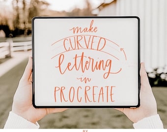 Curved Lettering in Procreate, a Procreate Stamp Bundle