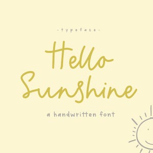 Hello Sunshine, a script font