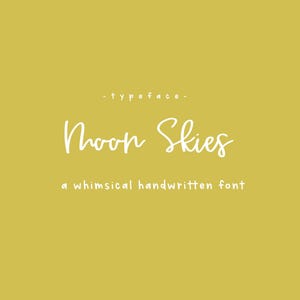 Moon Skies, a handwritten script font