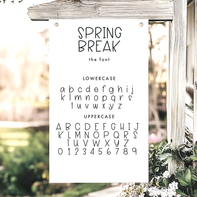 Spring Break-a Simple Font - Etsy
