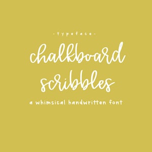 Chalkboard Scribbles, een handgeschreven lettertype