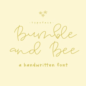 Bumble & Bee – A Fun Monoline Script Font