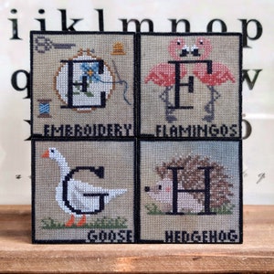 When I Think Of EFGH - 2024 Alphabet Series - Digital Copy - Stitch Count of each letter: 45x45