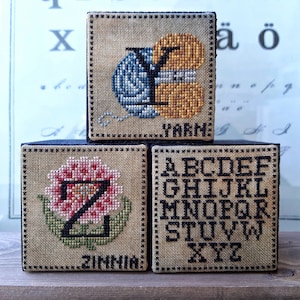 When I Think Of Y, Z, Yarn, Zinnia - Cross Stitch Chart - Digital Copy