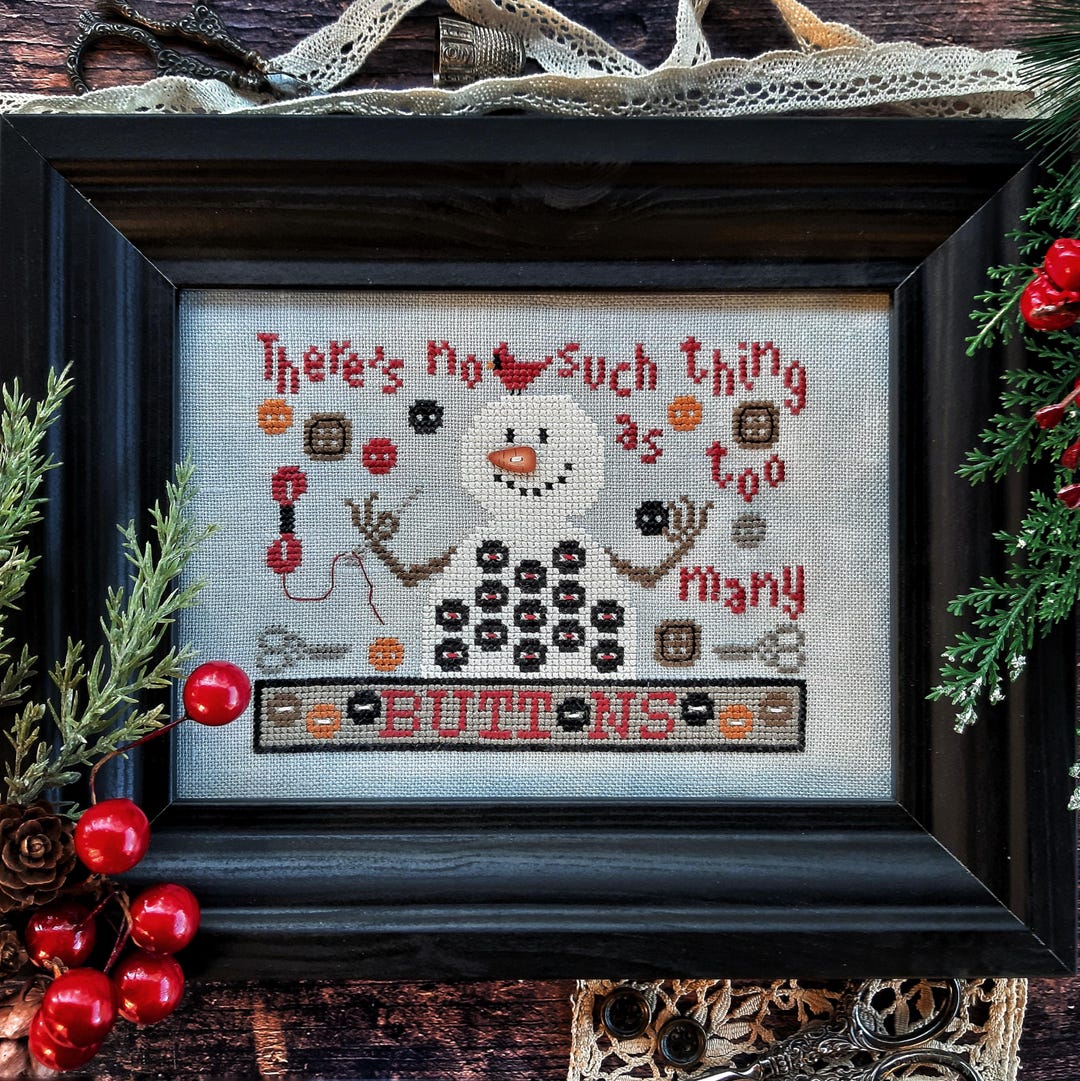 Too Many Buttons - Cross Stitch Chart - Digital Copy - Stitch Count ...
