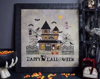 Happy Halloween - Cross Stitch Chart - W136 x H137 - PDF Version