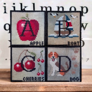 When I Think Of ABCD - 2024 Alphabet Series - Digital Copy - Stitch Count of each letter: 45x45