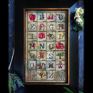 When I Think Of A/Z 2024 Alphabet Series - Complete - Digital Copy - Stitch Count of each letter: 45x45
