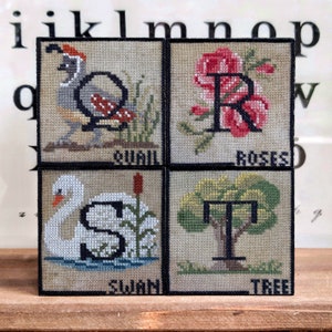 When I Think Of QRST - 2024 Alphabet Series - Digital Copy - Stitch Count of each letter: 45x45