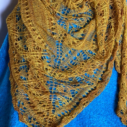 Handmade shops mustard merino wool shawl