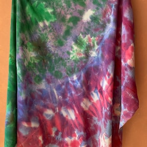 Hand painted  crepe de Chine shawl