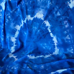 Hand painted  crepe de Chine shawl