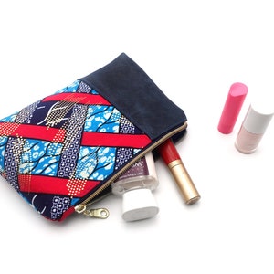 Ankara print zipper pouch | cosmetic/makeup bag | Ankara case | purse pouch